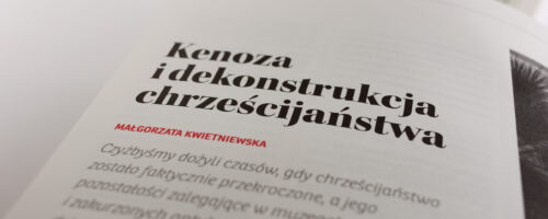 Kenoza i&nbsp;dekonstrukcja chrześcijaństwa — ilustracja