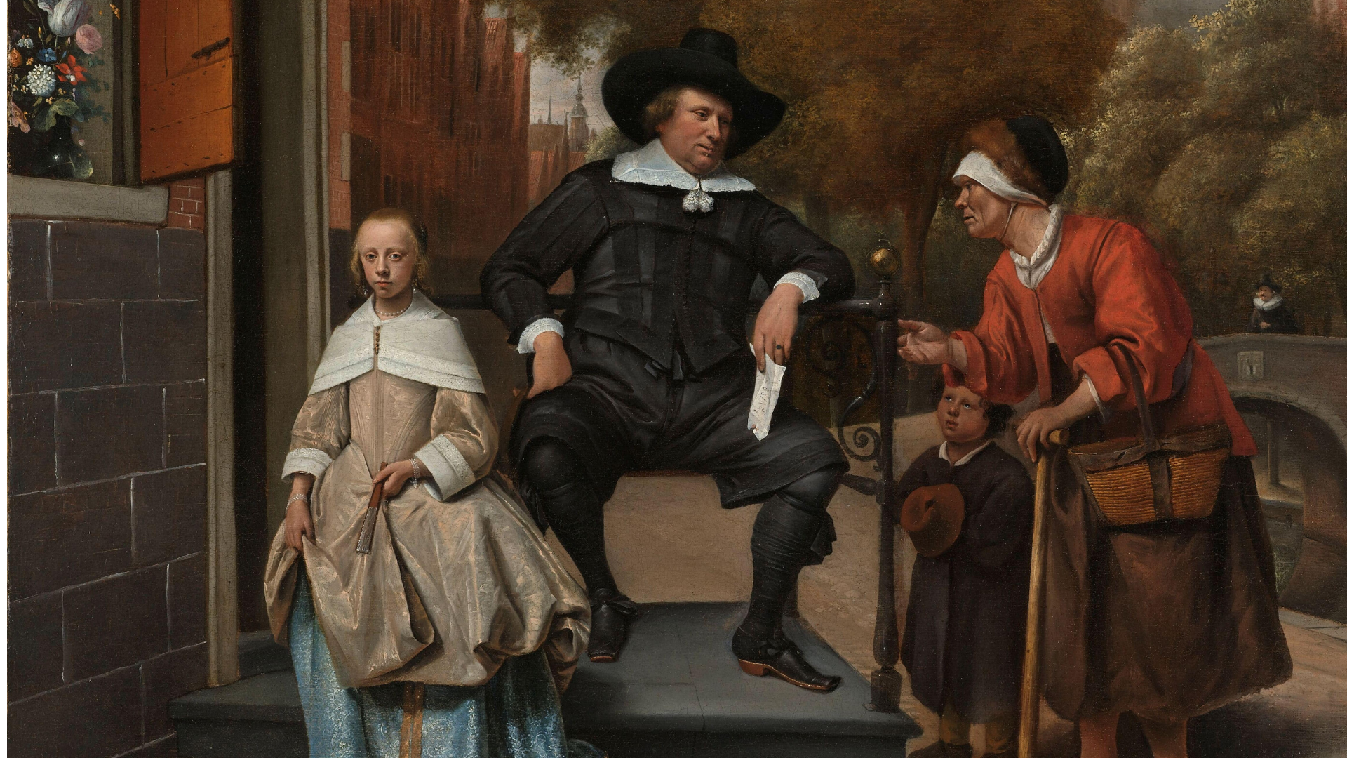 Jan Steen, Adolf Croeser i jego córka Catharina / Burmistrz Delft z córką, 1655 r.