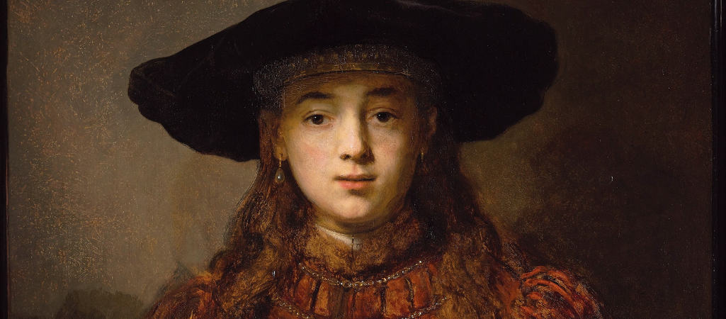 Dziewczyna w ramie obrazu, Rembrandt