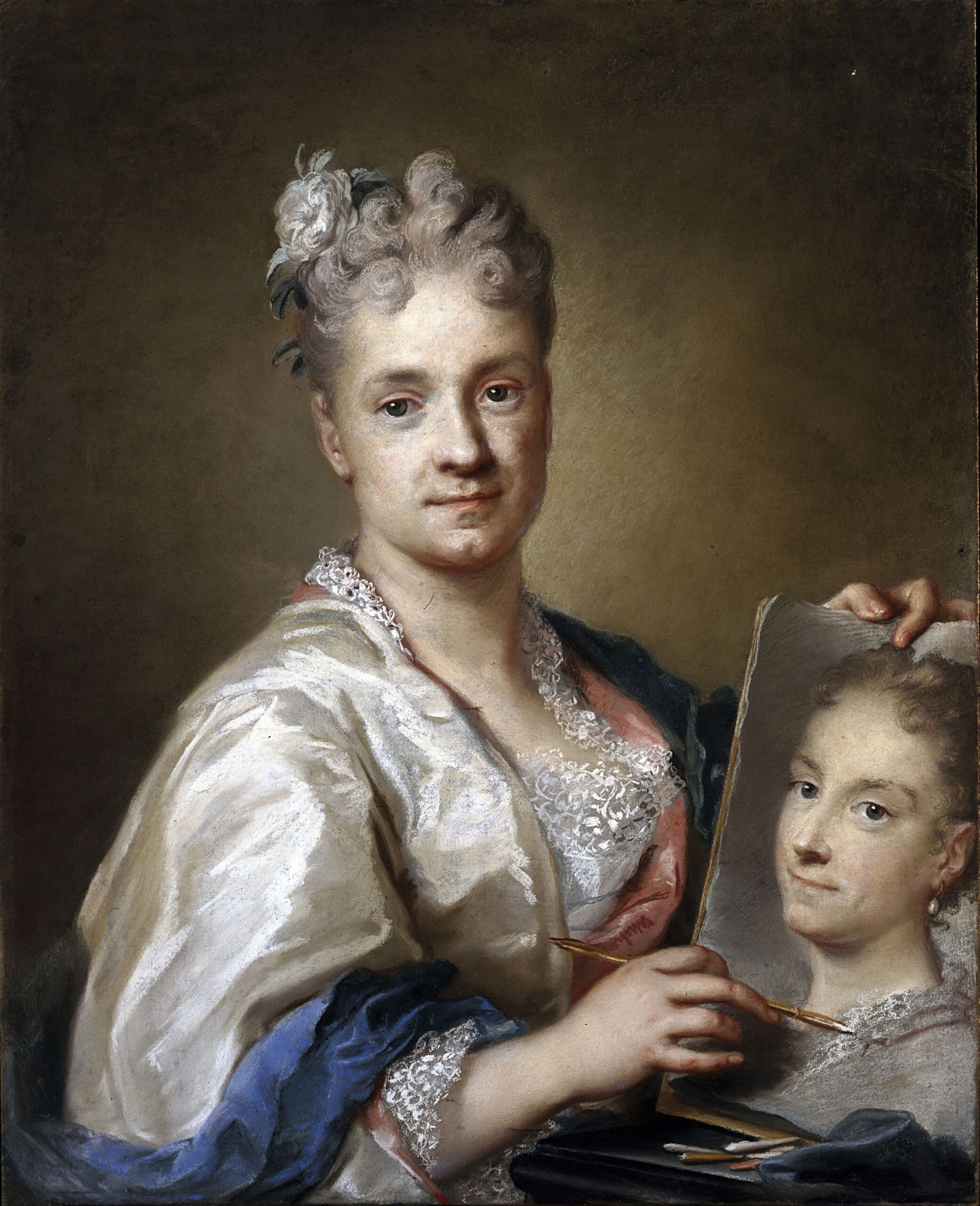 Rosalba Carriera, Autoportret z portretem siostry Giovanny, 1709 lub 1715. Galeria Uffizi, Florencja fot. Fine Art / BE&W