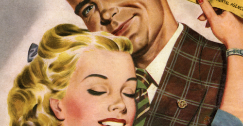 Amerykański sen o idealnym małżeństwie. Reklama z 1945 r. fot. Graphica Arts / Getty