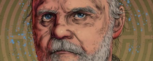 Jon Fosse i&nbsp;jego Bóg — ilustracja