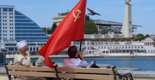 □Sewastopol na Krymie; Rosjanie świętują rocznicę zakończenia II wojny światowej, 9 maja 2025 r. fot. Alexey Pavlishak/Reuters/Forum